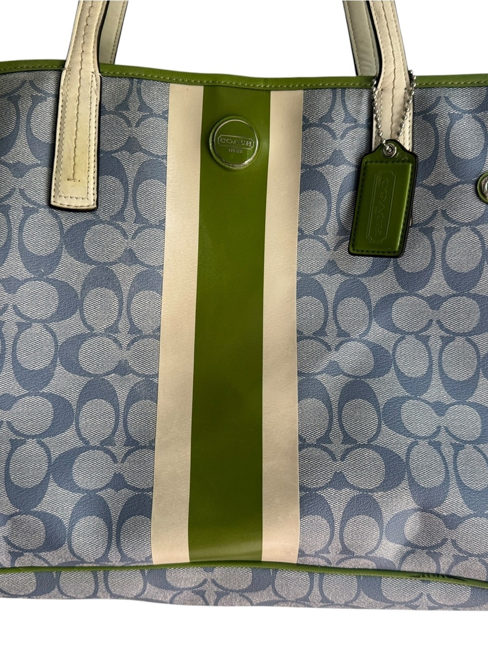 Coach Signature Heritage Canvas Tote - Picture 3 of 8